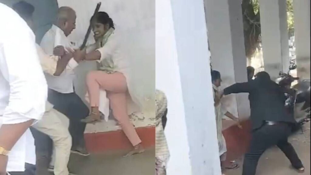 कटिहार कोर्ट परिसर में महिला की बेरहमी से पिटाई, अधिवक्ता पिता-बेटे ने सरेआम डंडे से मारा