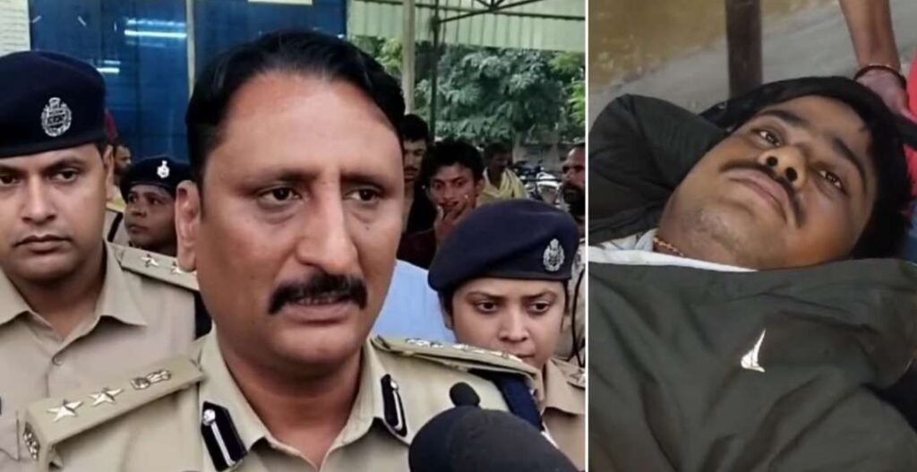 लूट का कुख्‍यात अपराधी थाने से हुआ था फरार, पुलिस ने घेरा तो बरसाने लगा गोलियां फिर