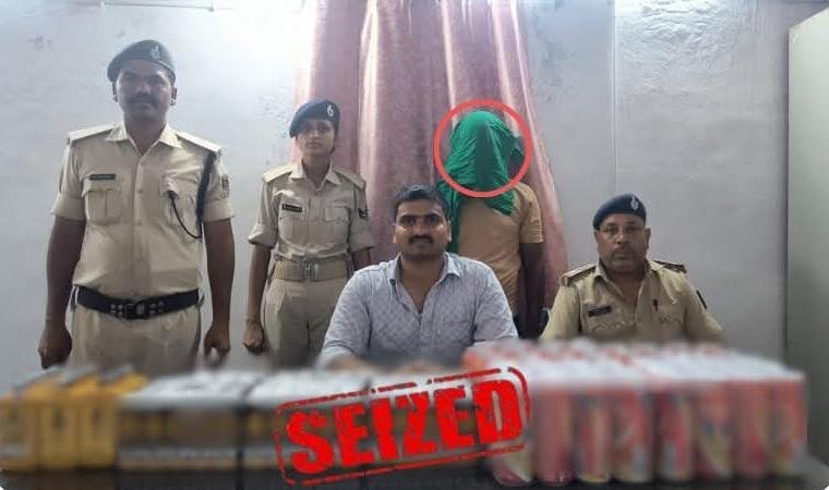 पटना पुलिस की बड़ी कार्रवाई: चौक शिकारपुर TOP पुलिस ने विदेशी शराब के साथ धंधेबाज को दबोचा