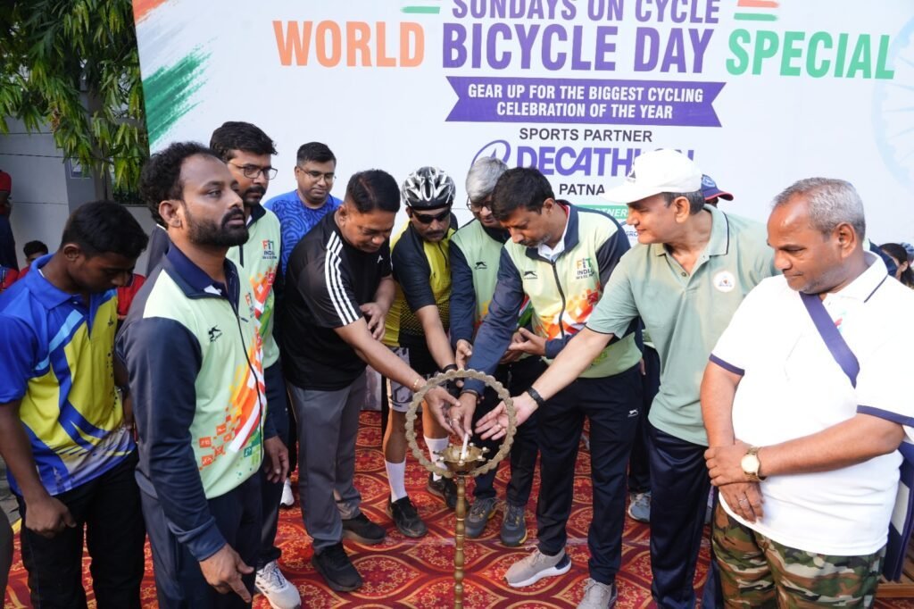 विश्व साइकिल दिवस पर पटना में उमड़ा उत्साह: ‘फिट इंडिया संडे ऑन साइकिल’ रैली में 1000 से अधिक लोगों ने चलाई साइकिल
