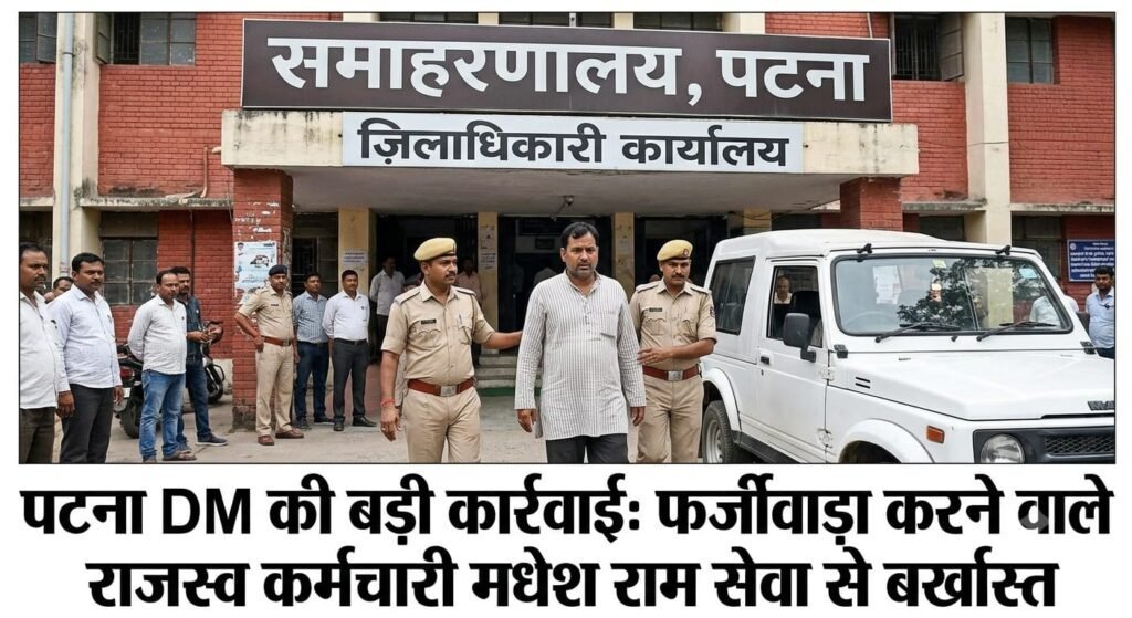 पटना DM की बड़ी कार्रवाई: फर्जीवाड़ा करने वाले राजस्व कर्मचारी मधेश राम सेवा से बर्खास्त
