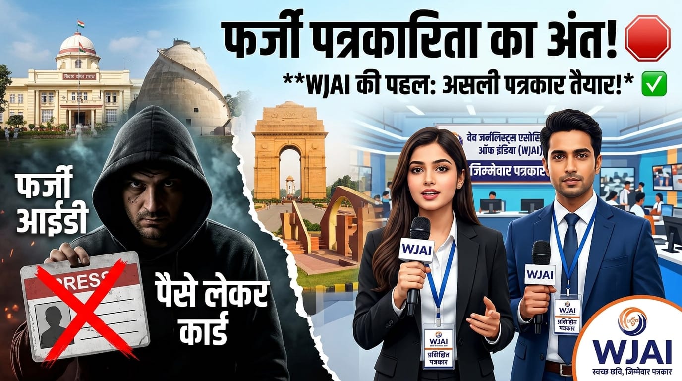 फर्जी पत्रकारिता पर सवालों के बीच WJAI की पहल चर्चा में, स्वच्छ छवि और जिम्मेवार प्रशिक्षित पत्रकारों का भरोसेमंद समूह हो रहा तैयार